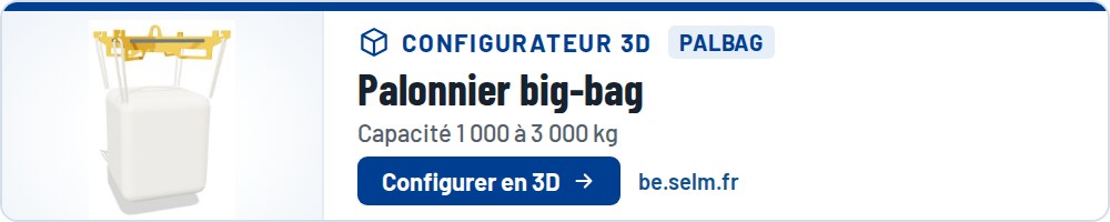 Configurateur 3D : Palonnier big-bag PALBAG