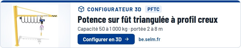 Configurateur 3D : Potence sur fût triangulée à profil creux PFTC