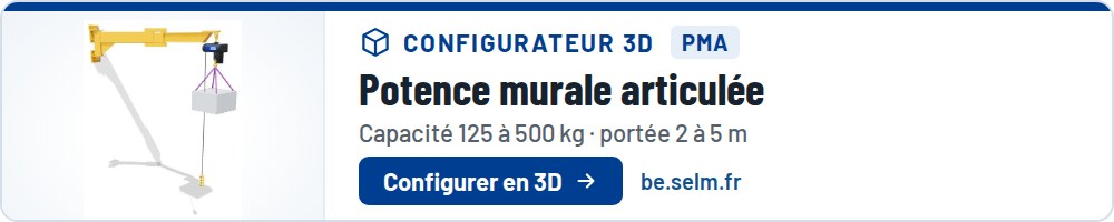 Configurateur 3D : Potence murale articulée PMA