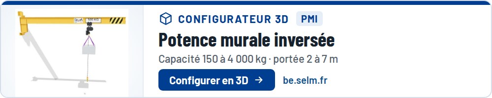 Configurateur 3D : Potence murale inversée PMI