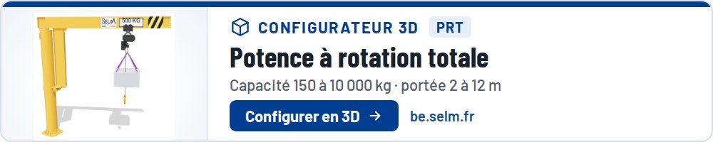 Configurateur 3D : Potence à rotation totale PRT